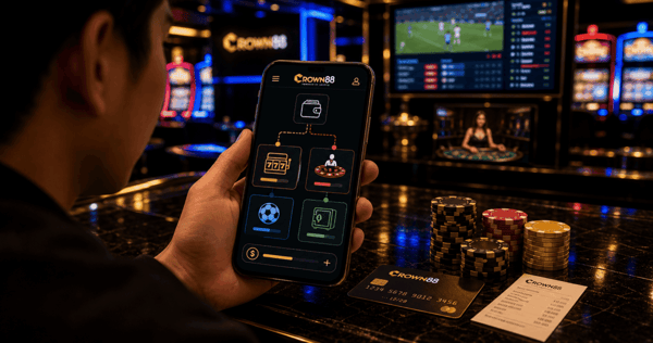 Crown88 online casino session map for Singapore players