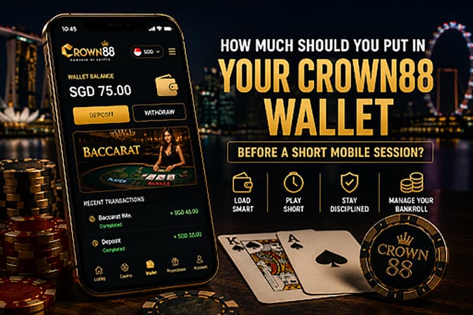 Crown88 Wallet bankroll planning before a short mobile casino session